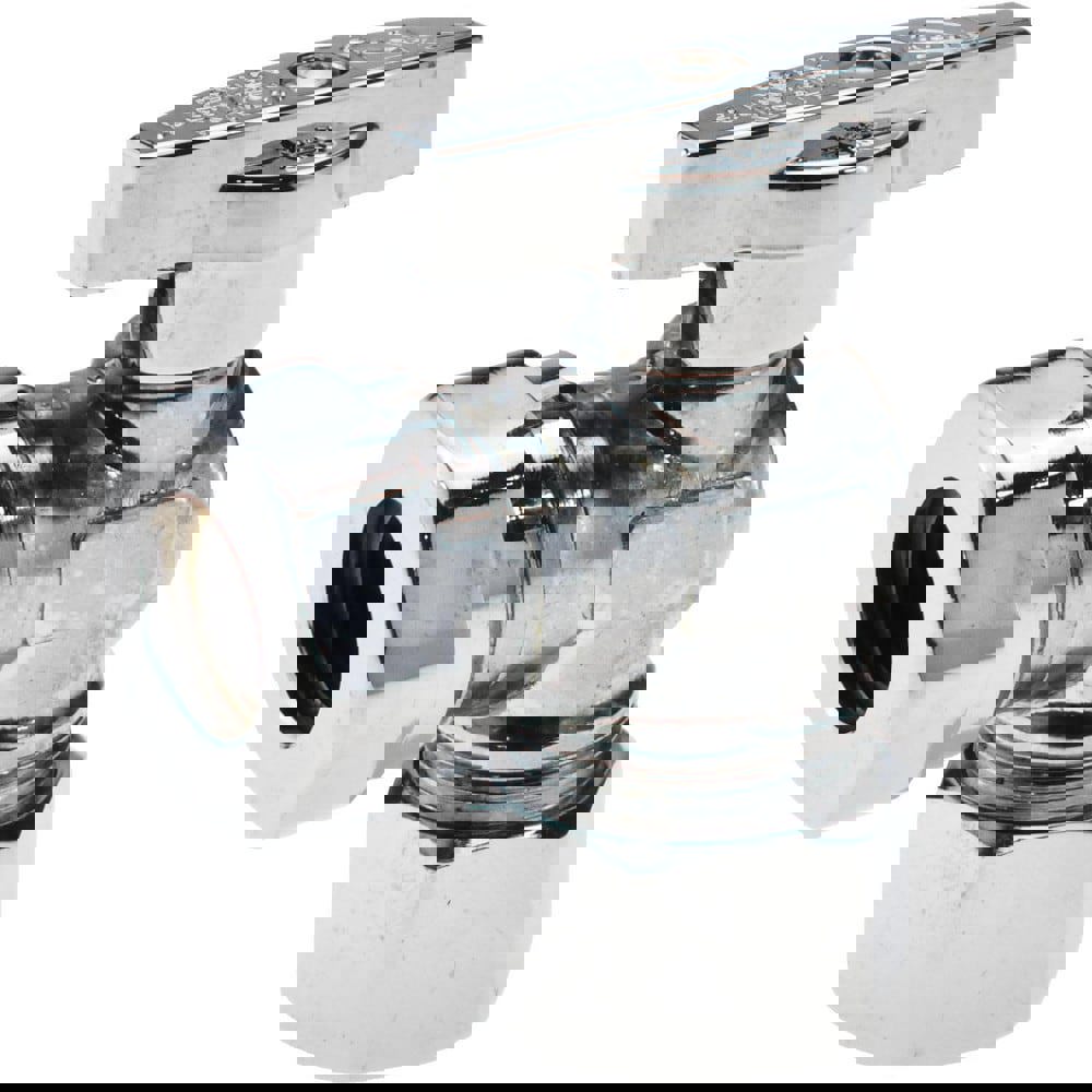 Compression 5/8 Inlet, 125 Max psi, Chrome Finish, Brass Water Supply Stop Valve